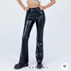 NWT Princess Polly Black Patent Leather Pants